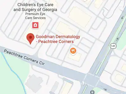 Mapa que muestra la ubicación de Peachtree Corners