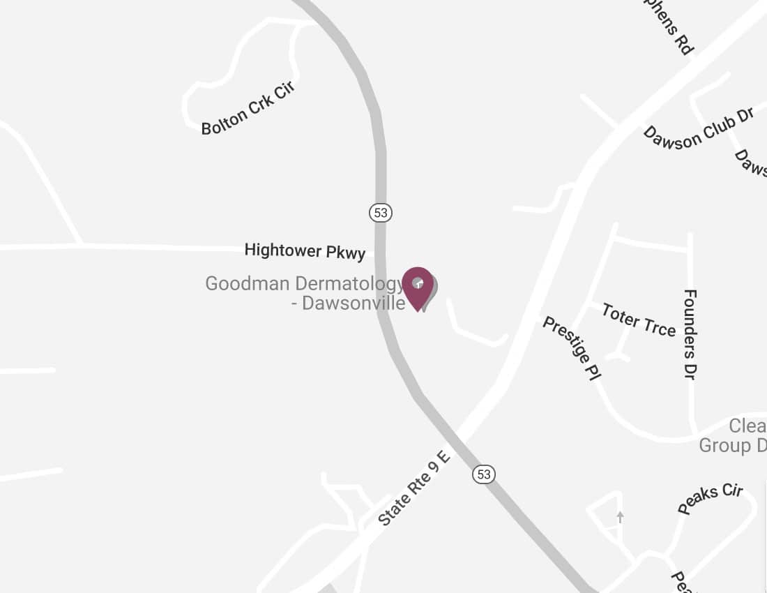 Mapa en el que se indica la ubicación de Dawsonville