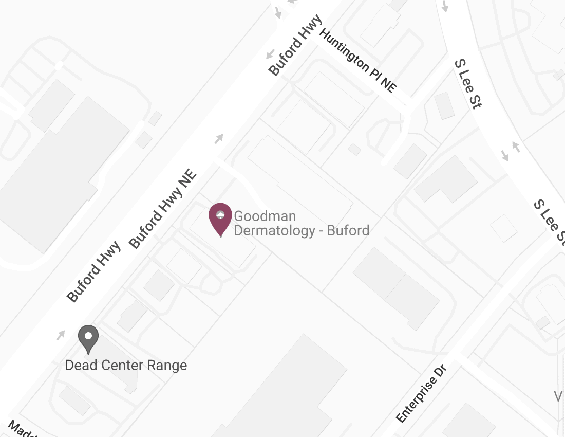 Mapa que muestra la ubicación de Buford 